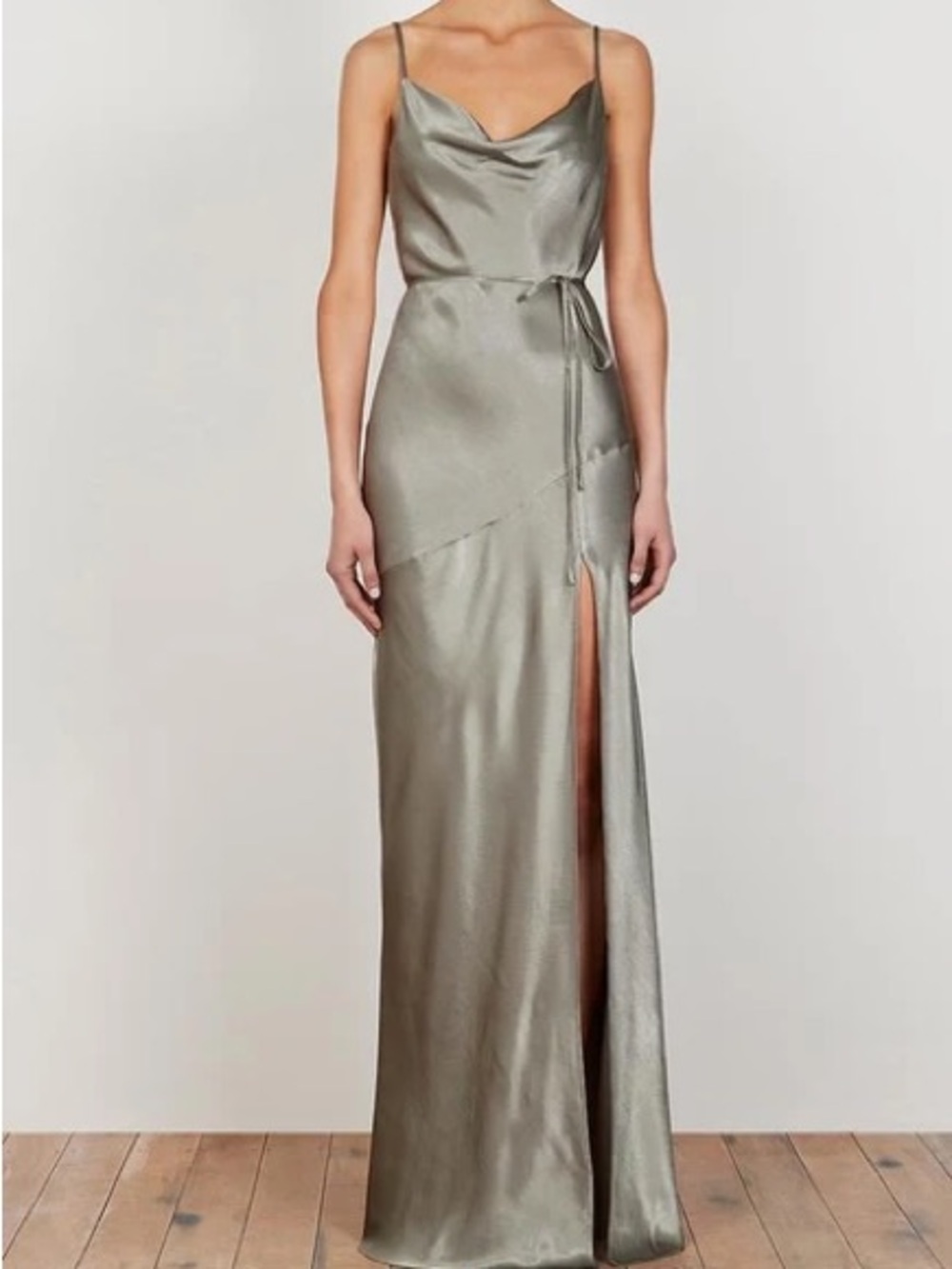 Shona Joy LA LUNE BIAS COWL MAXI DRESS - SAGE